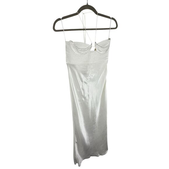 Anna October Sarah Maxi Dress Halter Neck Satin Formal Bridal Wedding Gala XS - Picture 5 of 10